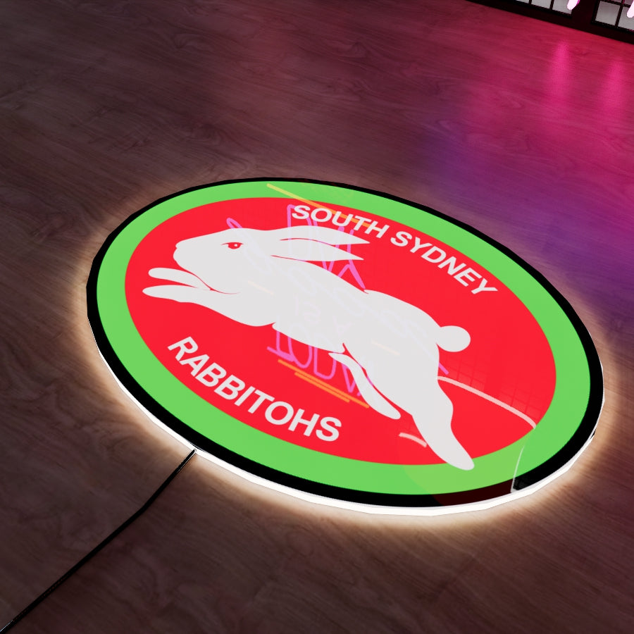 South Sydney Rabbitohs Logo LED Wall light