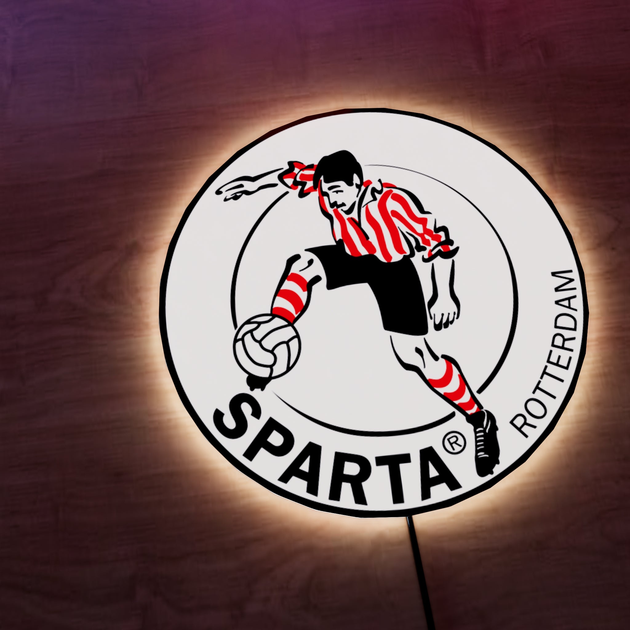 Sparta Rotterdam FC logo LED Wall light