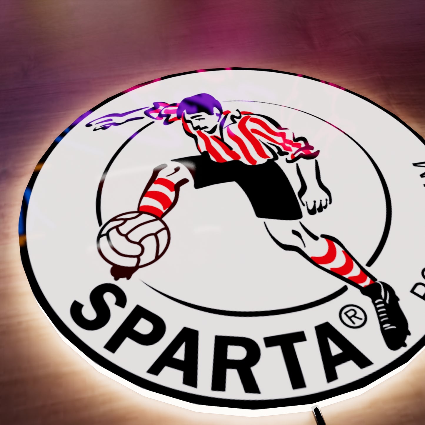 Sparta Rotterdam FC logo LED Wall light