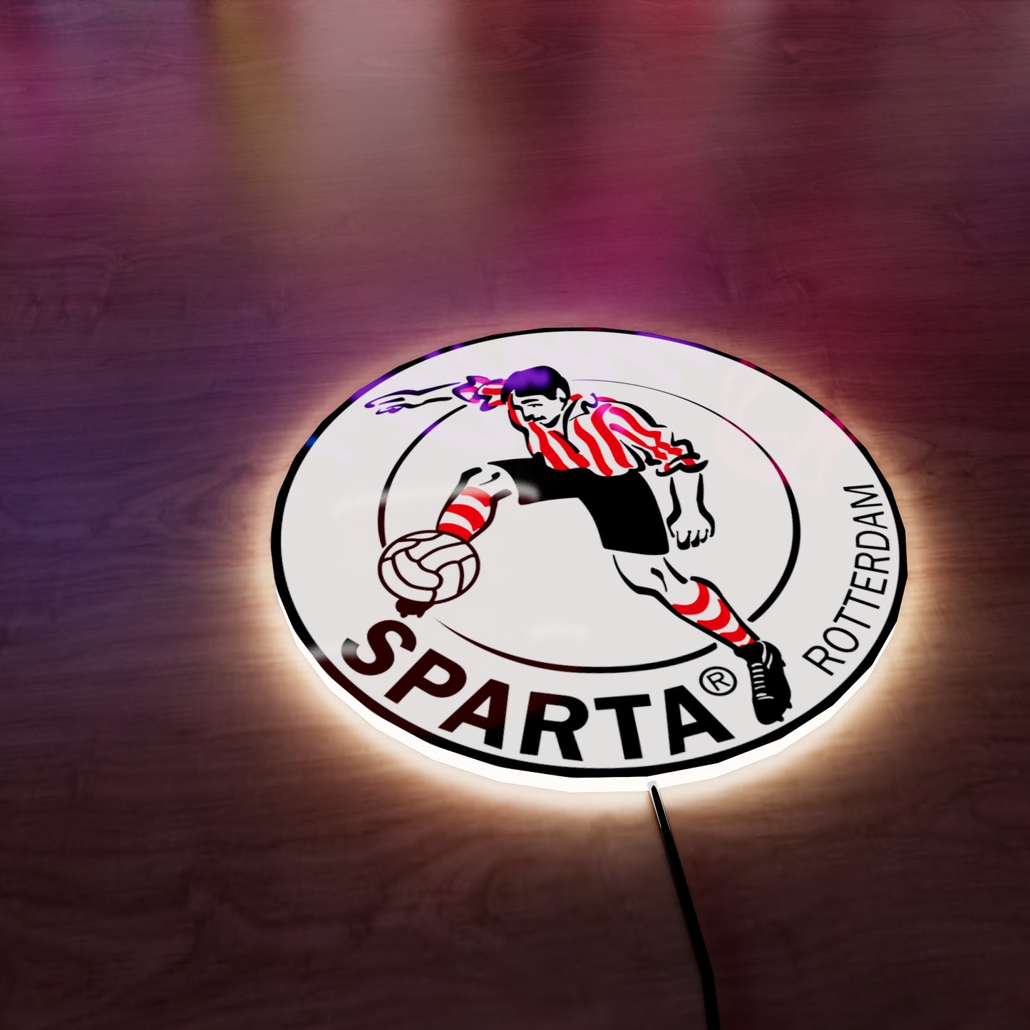 Sparta Rotterdam FC logo LED Wall light