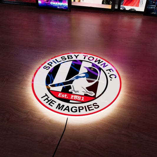 Spilsby Town fc badge LED Wall light