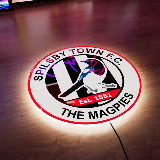 Spilsby Town fc badge LED Wall light
