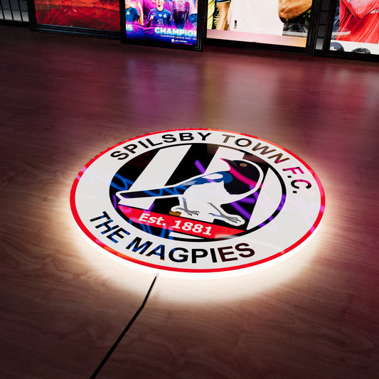 Spilsby Town fc badge LED Wall light