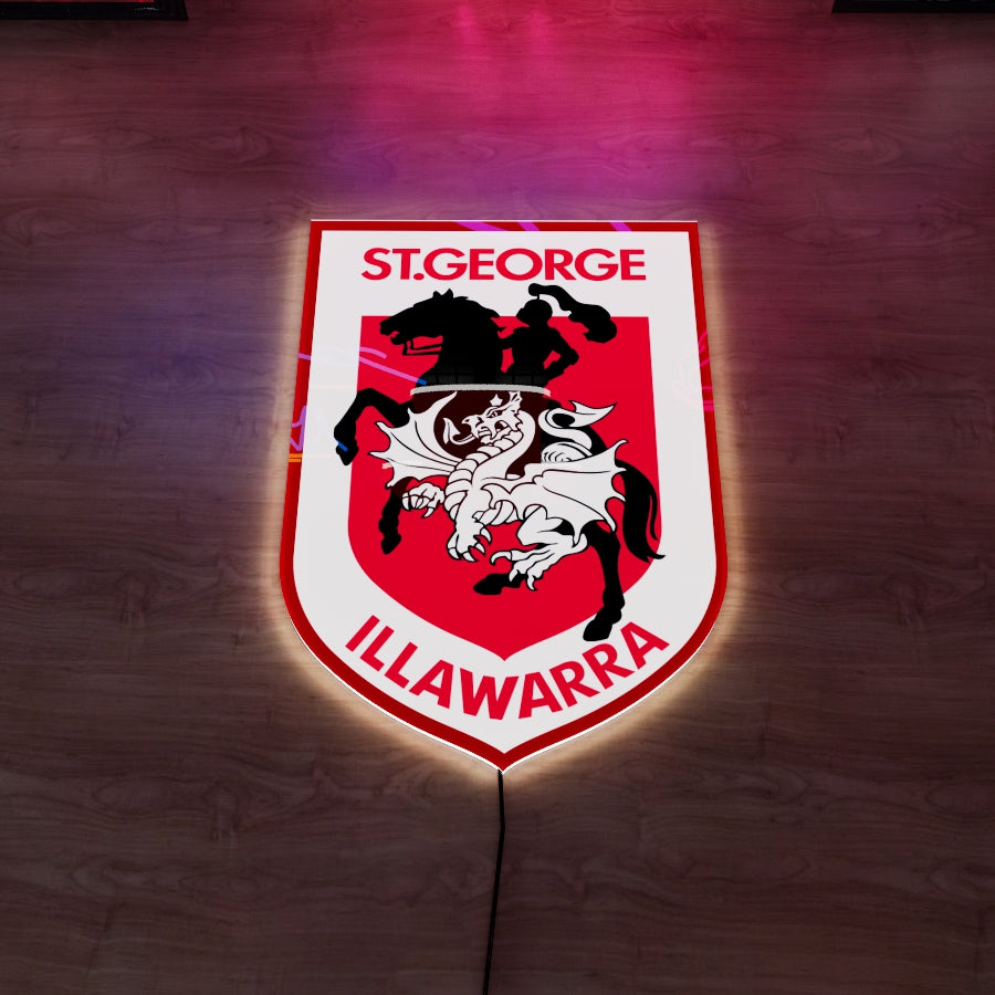St. George Illawarra Dragons Logo LED Wall light