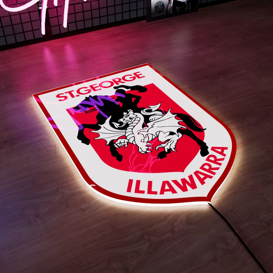 St. George Illawarra Dragons Logo LED Wall light