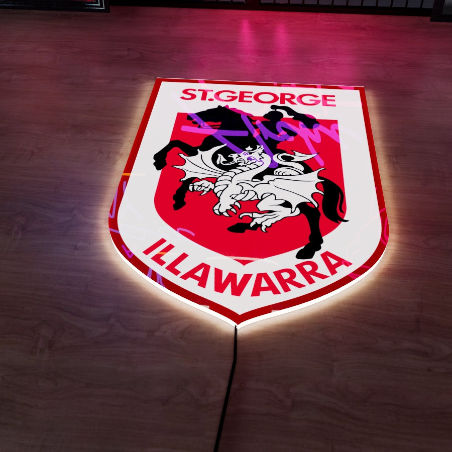 St. George Illawarra Dragons Logo LED Wall light