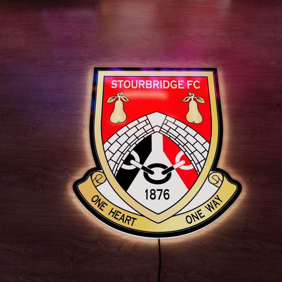 Stourbridge FC badge LED Wall light