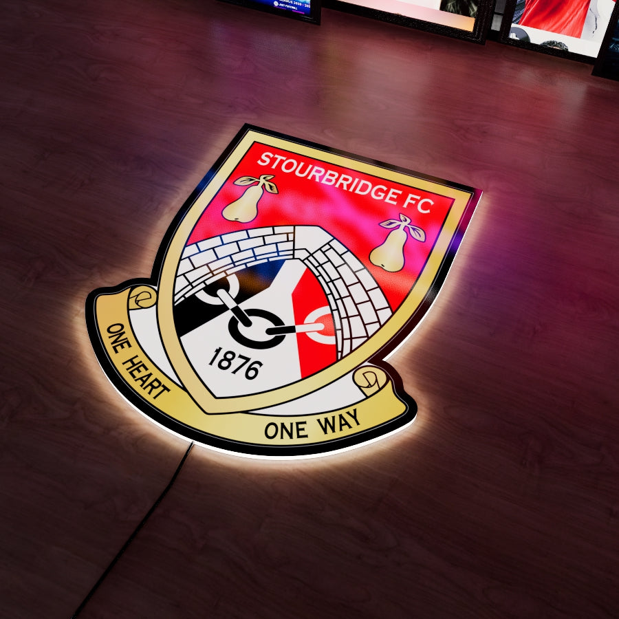 Stourbridge FC badge LED Wall light