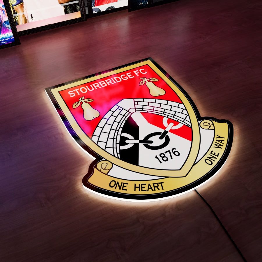 Stourbridge FC badge LED Wall light