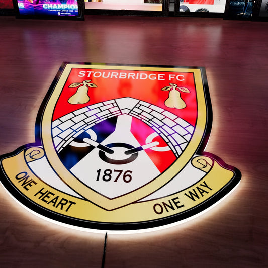 Stourbridge FC badge LED Wall light