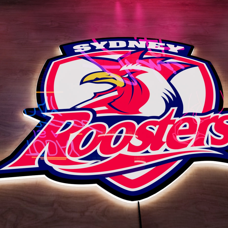 Sydney Roosters Logo LED Wall light