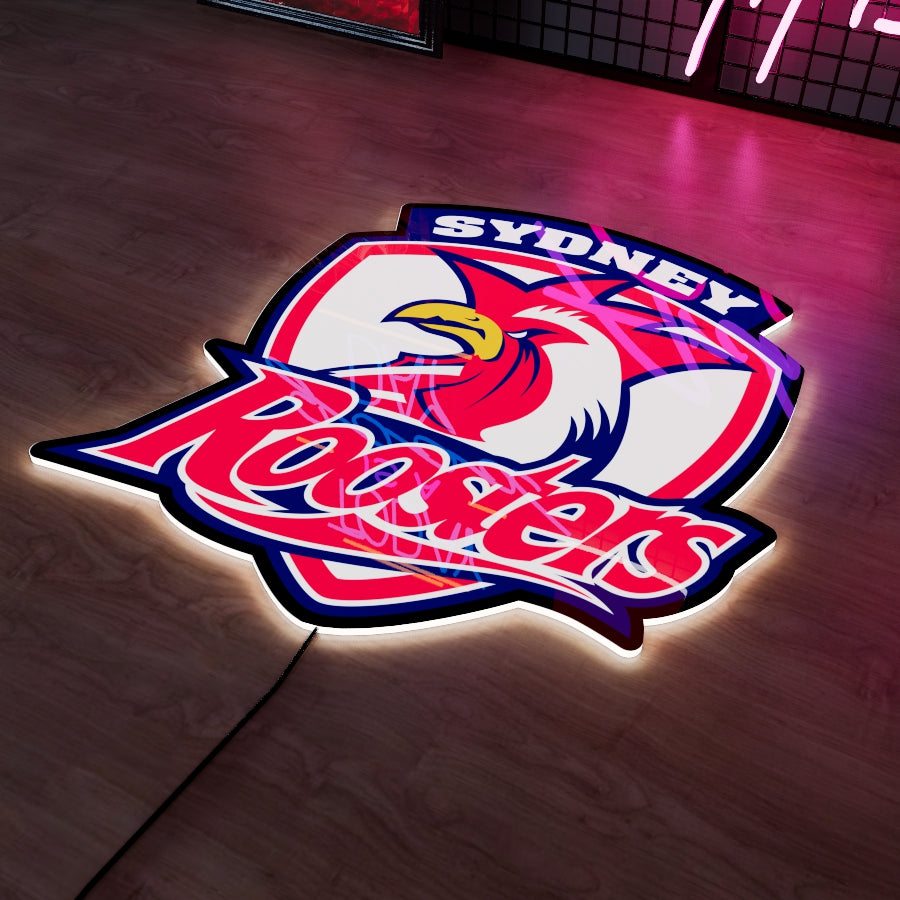 Sydney Roosters Logo LED Wall light