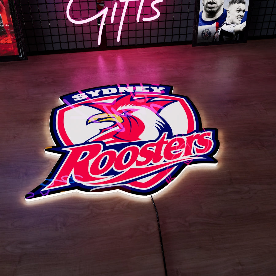 Sydney Roosters Logo LED Wall light