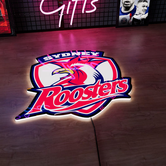 Sydney Roosters Logo LED Wall light
