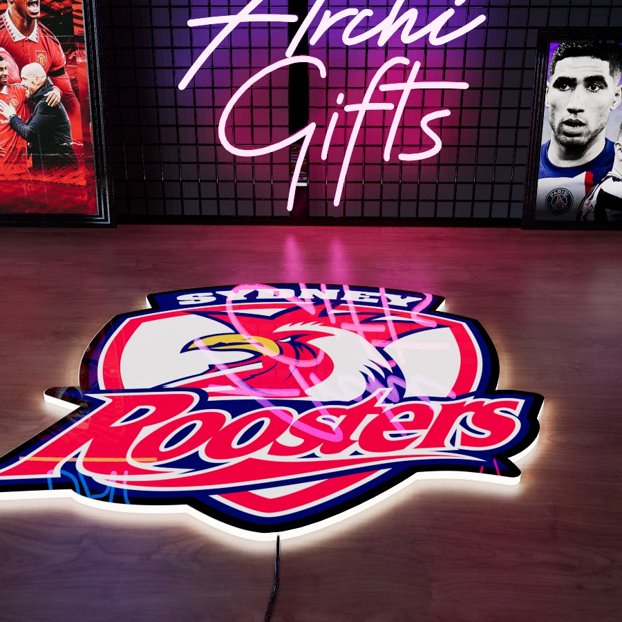 Sydney Roosters Logo LED Wall light