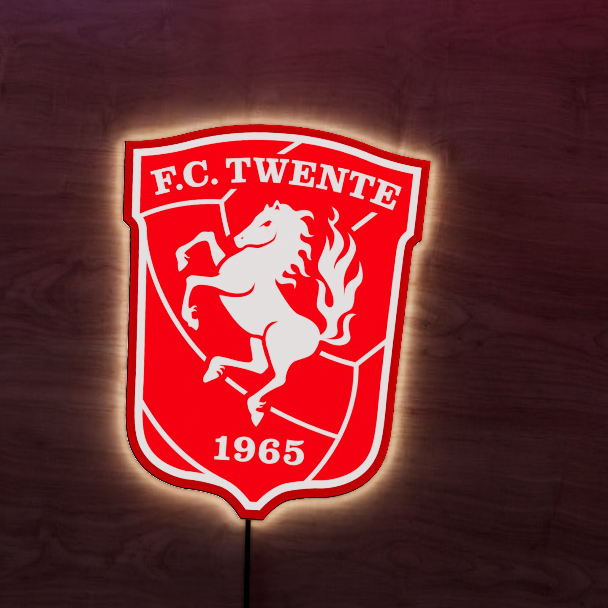 Twente FC logo LED Wall light