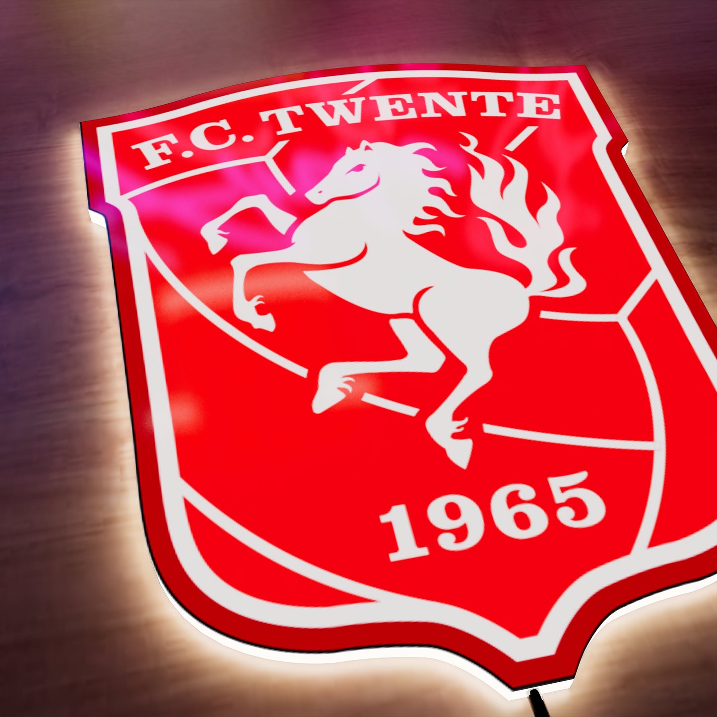 Twente FC logo LED Wall light