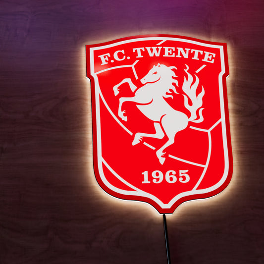 Twente FC logo LED Wall light