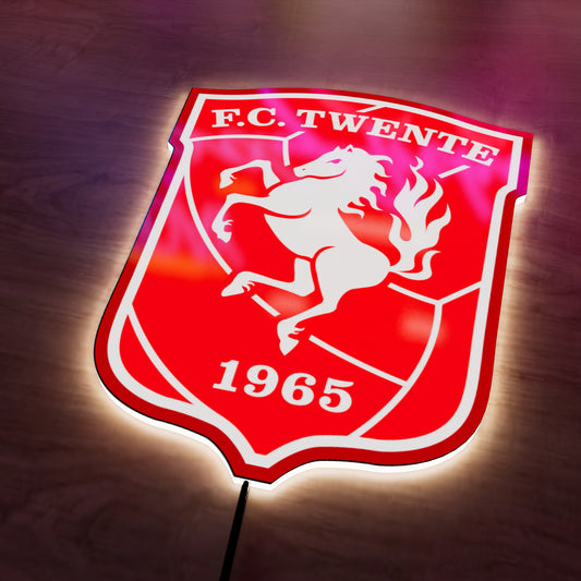 Twente FC logo LED Wall light