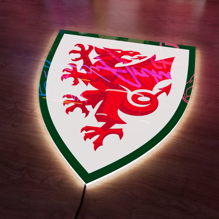 Wales National FC Logo LED Wall light
