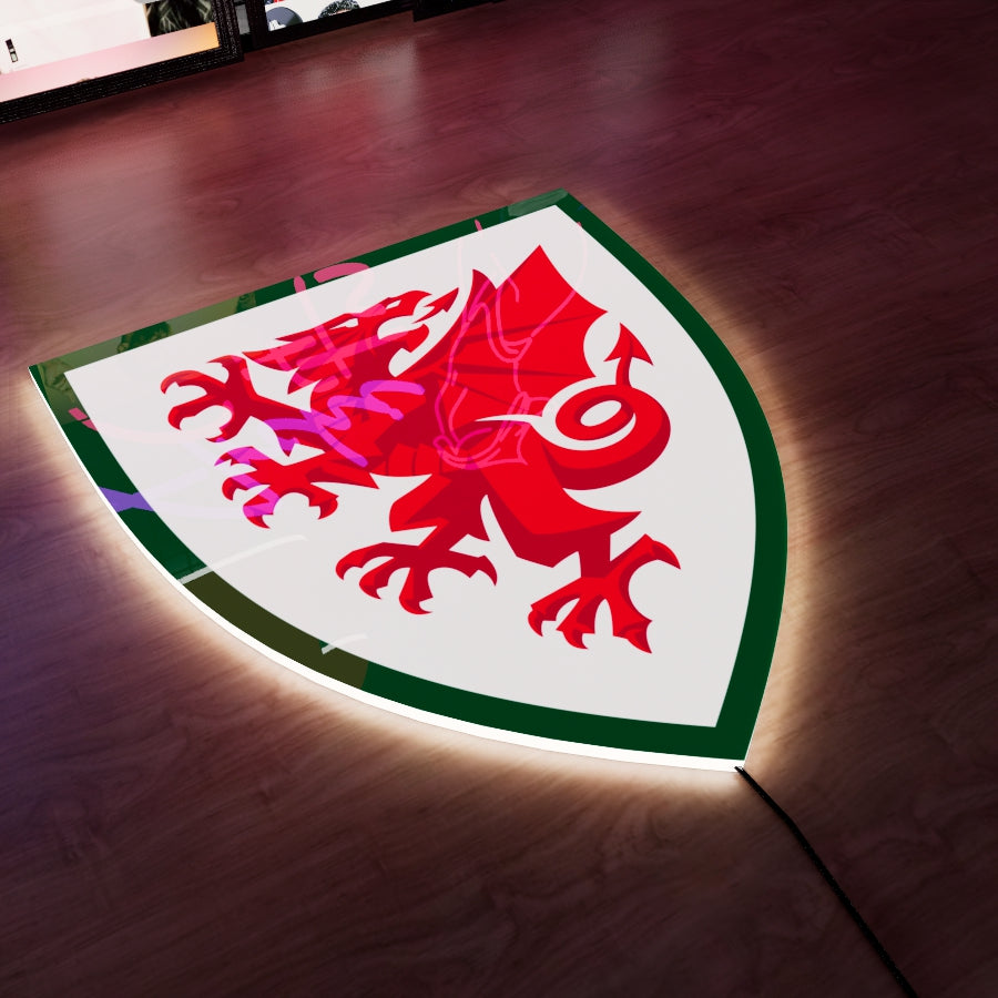 Wales National FC Logo LED Wall light