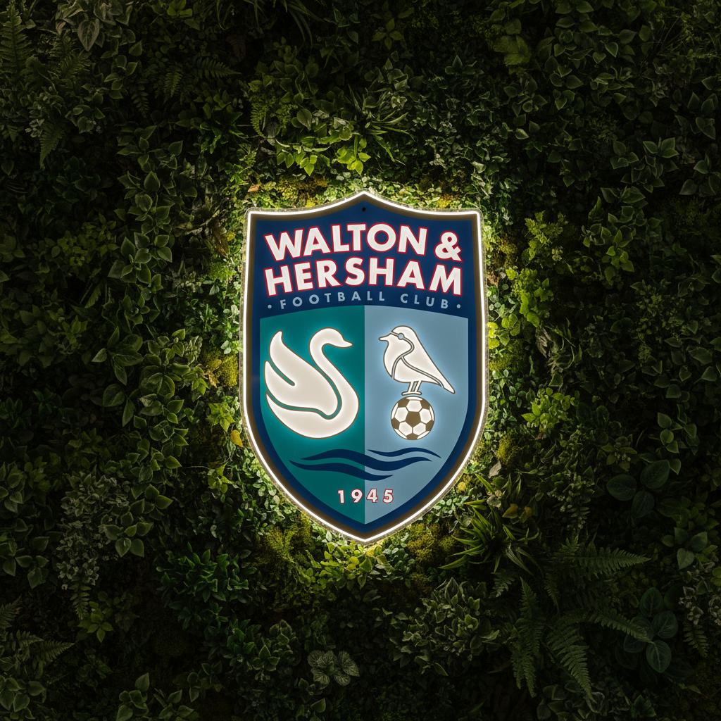 Walton and Hersham FC Logo LED Wall light