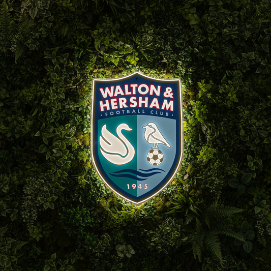 Walton and Hersham FC Logo LED Wall light