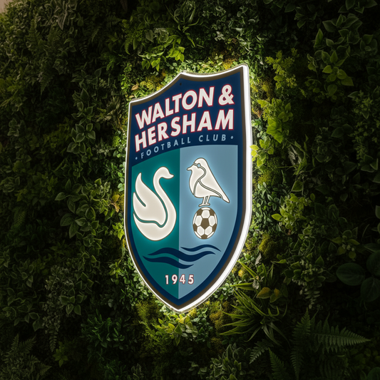 Walton and Hersham FC Logo LED Wall light