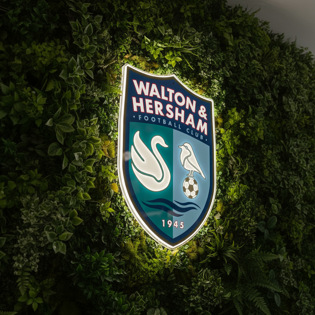 Walton and Hersham FC Logo LED Wall light