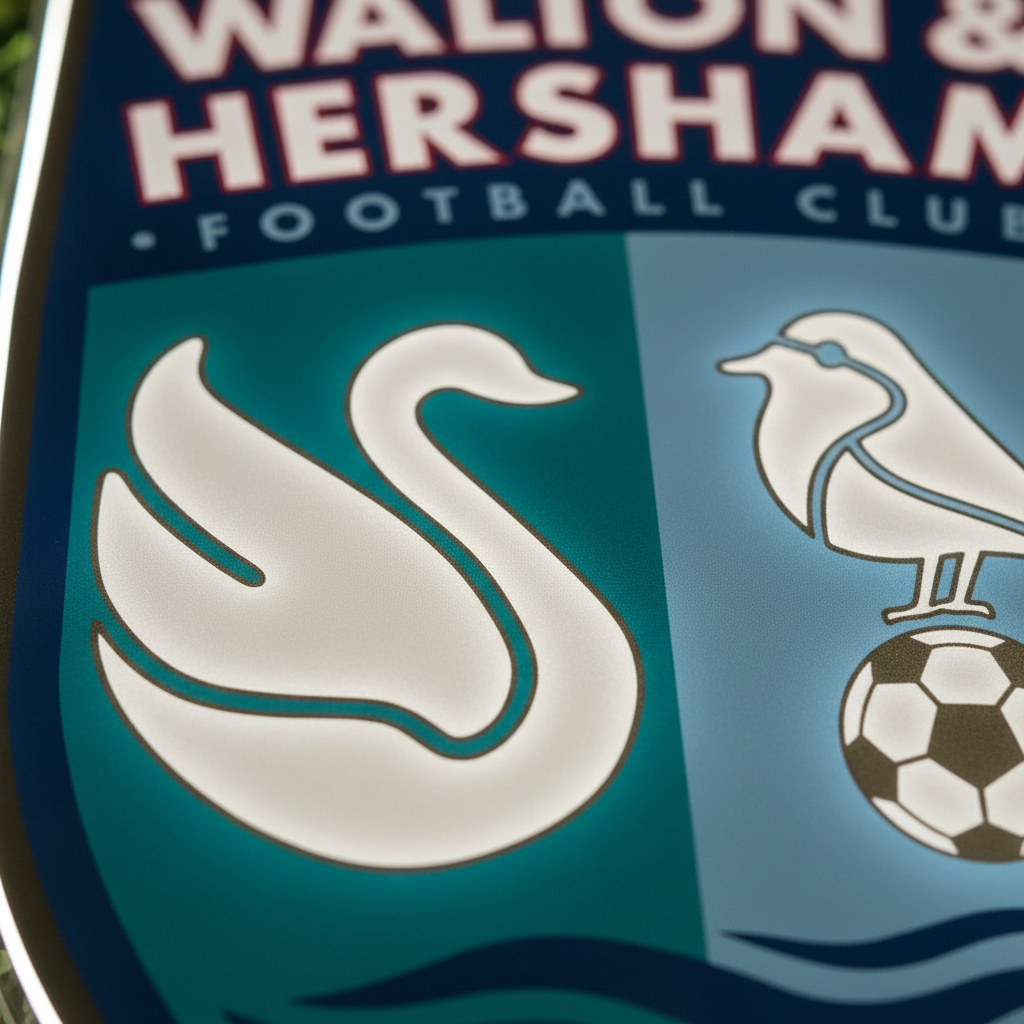Walton and Hersham FC Logo LED Wall light