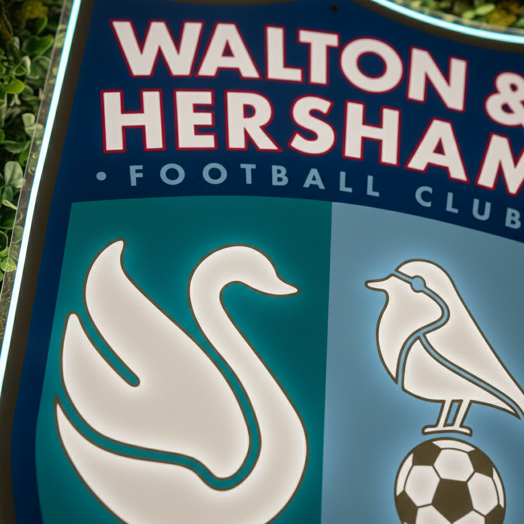 Walton and Hersham FC Logo LED Wall light