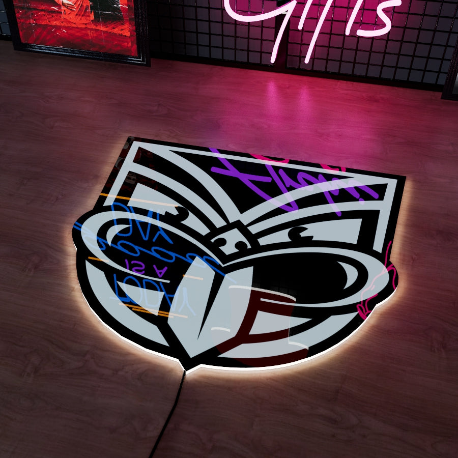 Warriors Logo LED Wall light