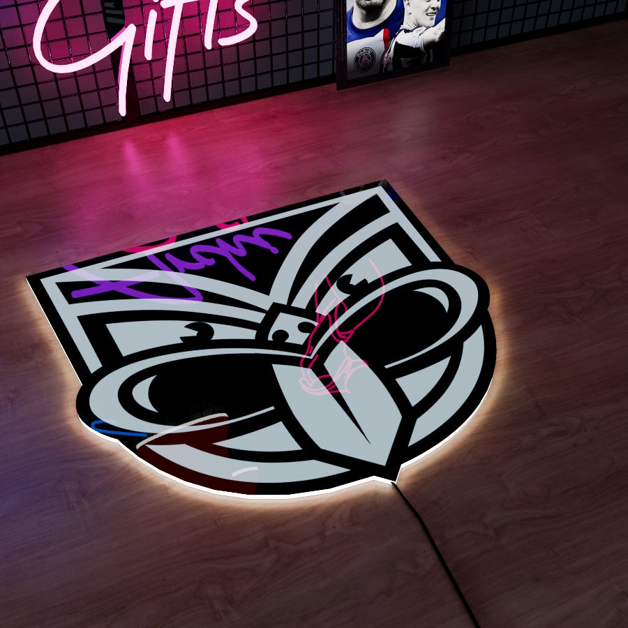 Warriors Logo LED Wall light
