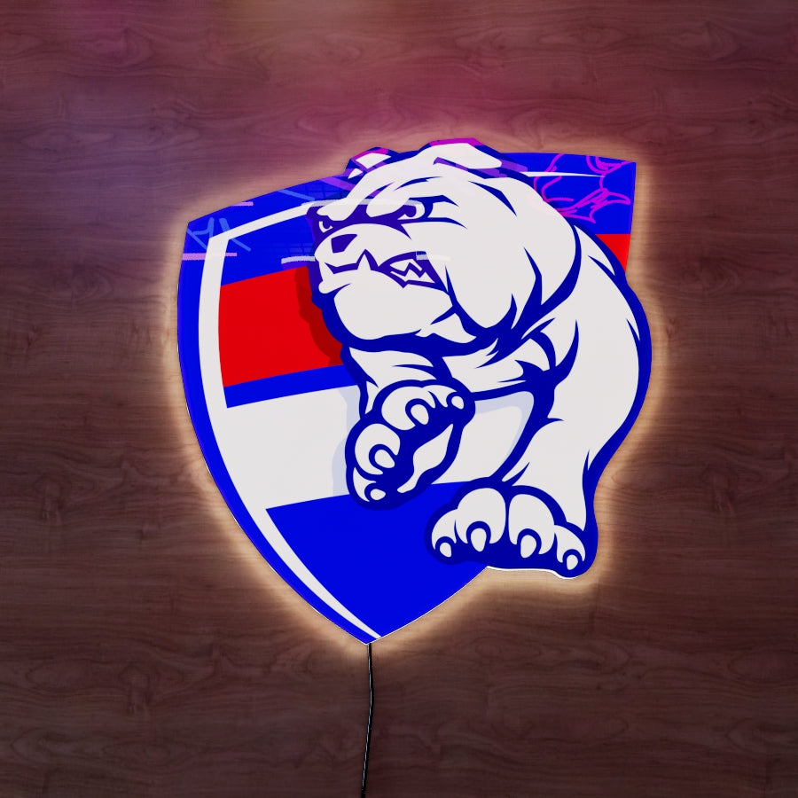 Western Bulldogs 1 Logo LED Wall light