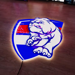 Western Bulldogs 1 Logo LED Wall light