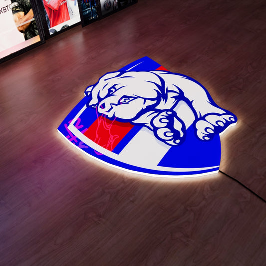 Western Bulldogs 1 Logo LED Wall light
