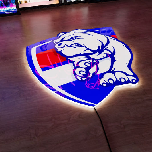 Western Bulldogs 1 Logo LED Wall light