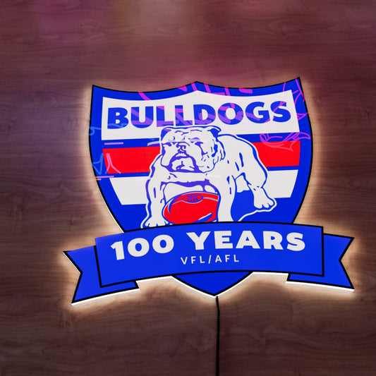 Western Bulldogs 2 Logo LED Wall light
