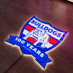 Western Bulldogs 2 Logo LED Wall light