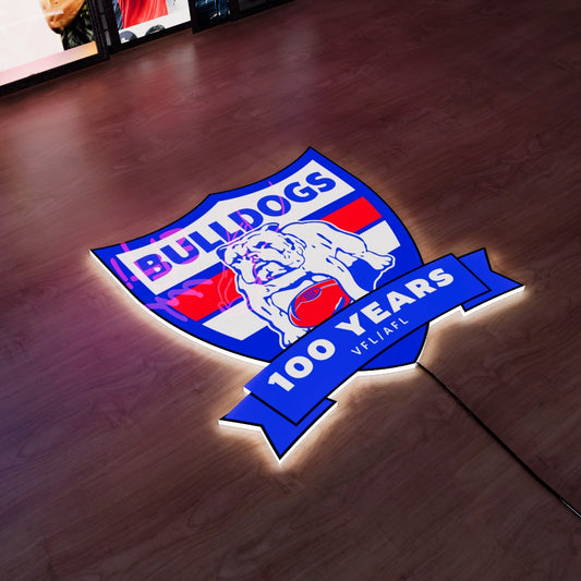 Western Bulldogs 2 Logo LED Wall light