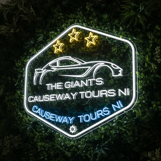 THE GIANT'S CAUSEWAY TOURS NI Logo Neon Sign