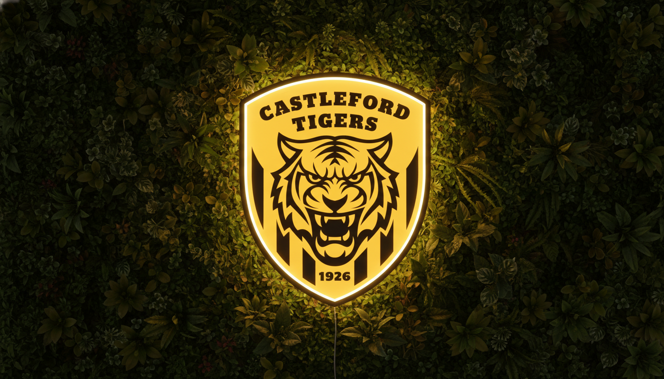 Castleford Tigers Logo LED Wall light