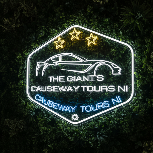 THE GIANT'S CAUSEWAY TOURS NI Logo Neon Sign