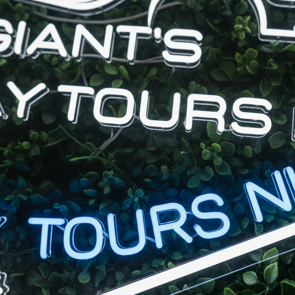 THE GIANT'S CAUSEWAY TOURS NI Logo Neon Sign