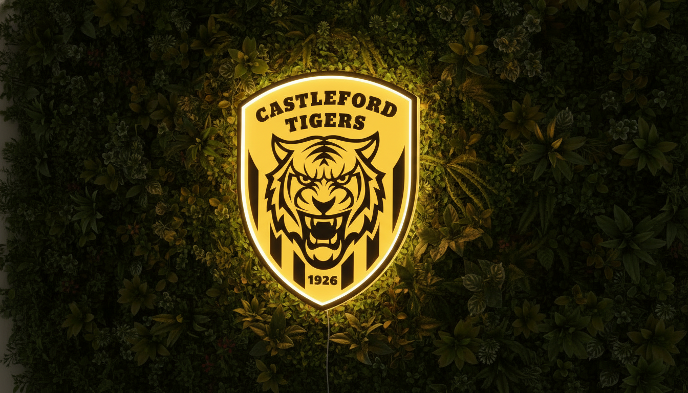 Castleford Tigers Logo LED Wall light
