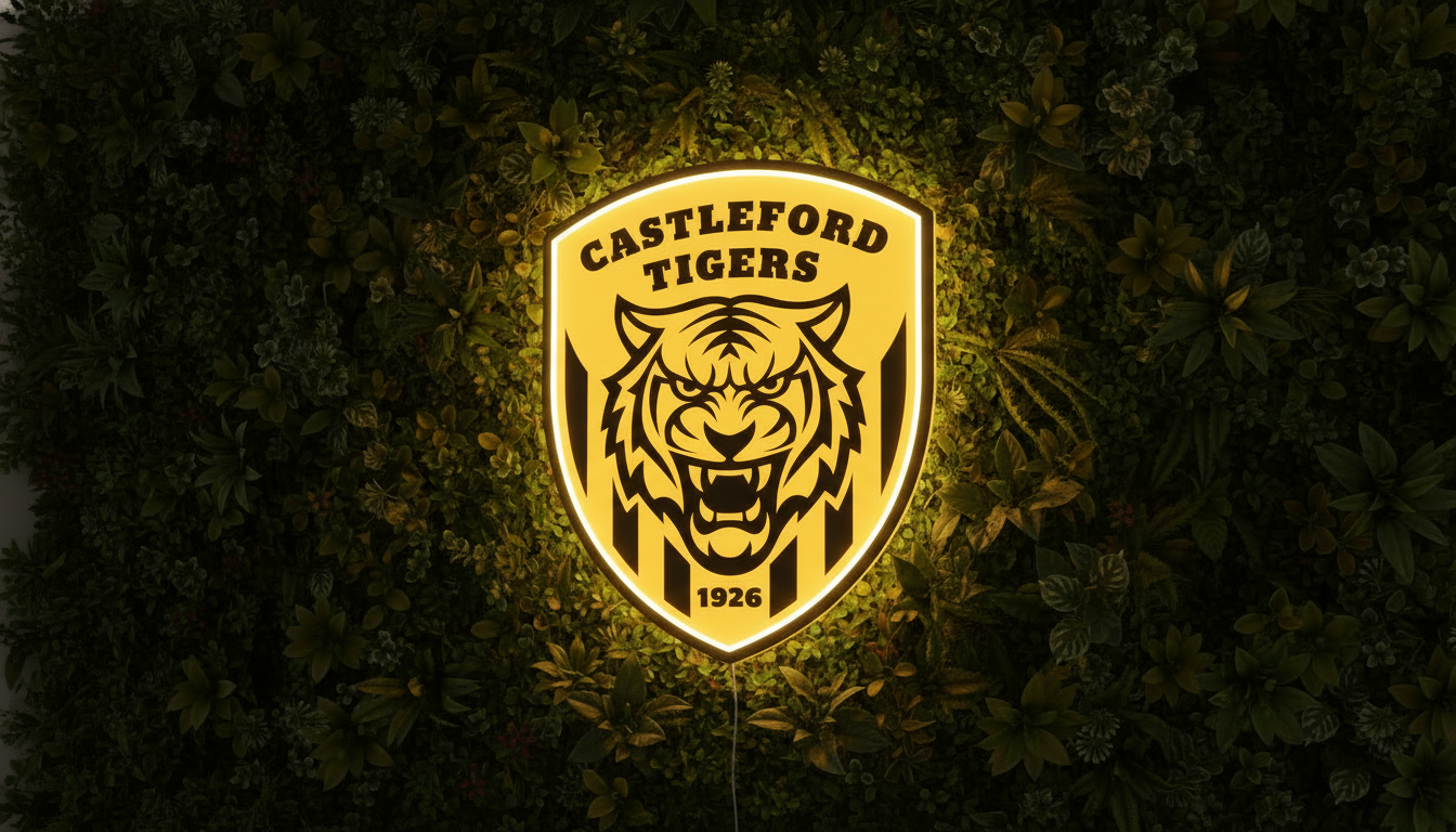 Castleford Tigers Logo LED Wall light