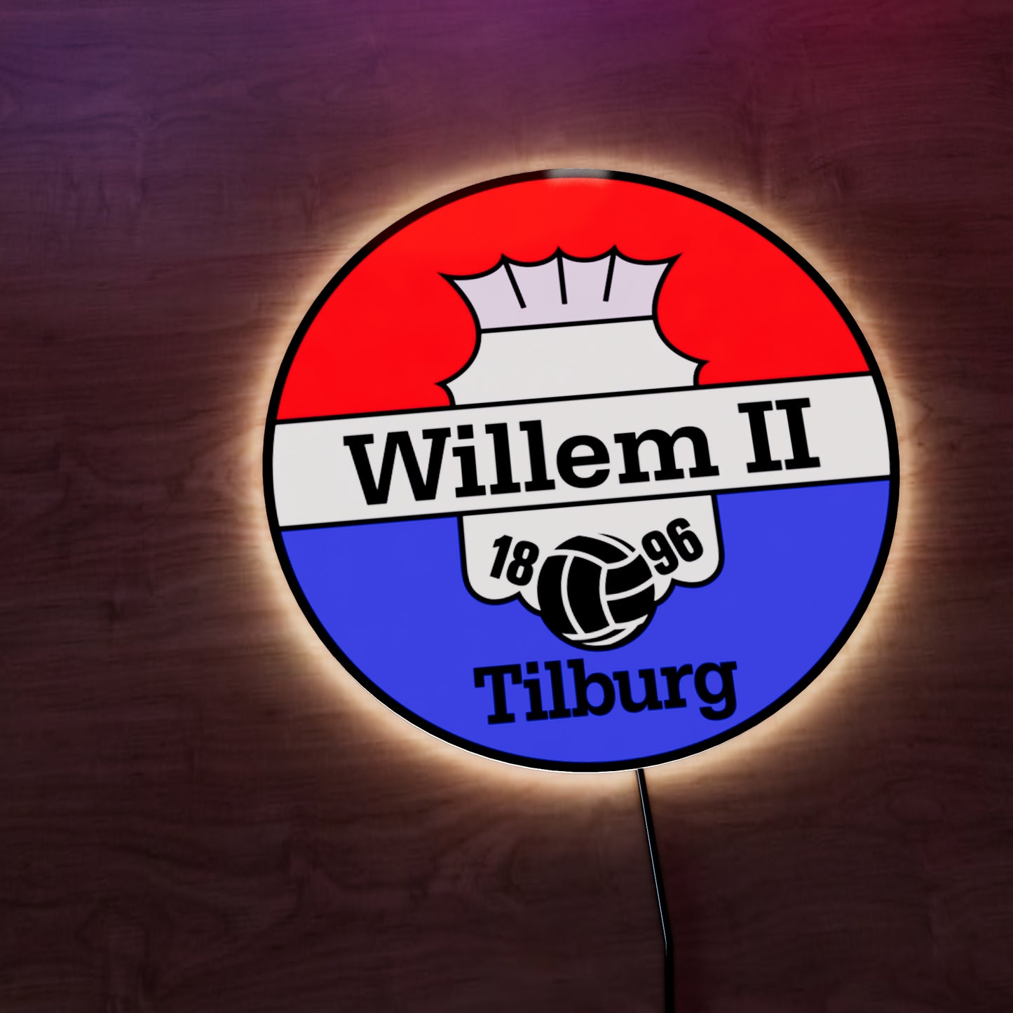 Willem II FC logo LED Wall light