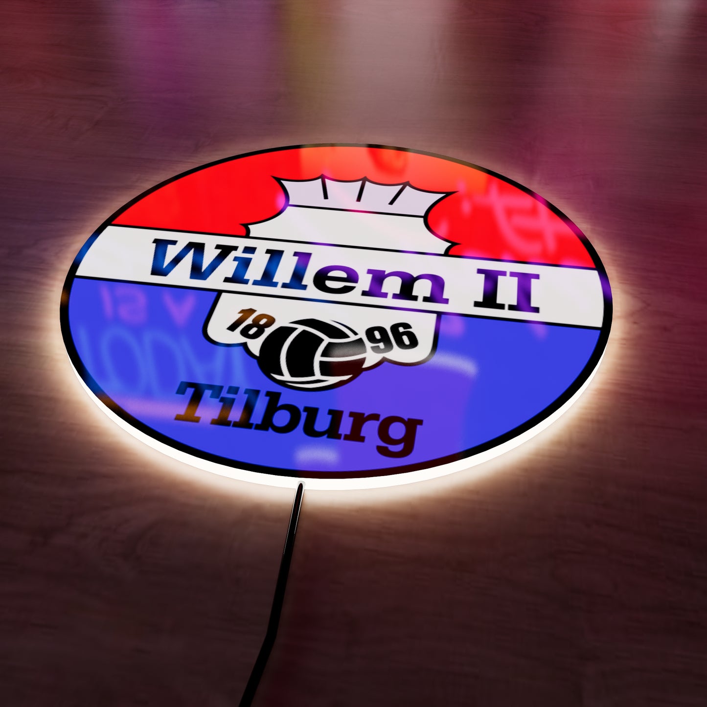 Willem II FC logo LED Wall light