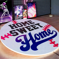 Wooden LED Baseball Door Sign Home Sweet Home 15.7 inches
