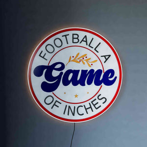 Wooden LED Football Door Sign Football Game Of Inches 15.7 inches